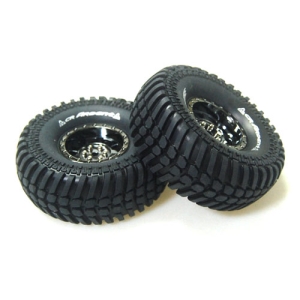 L-T3232VBC CR-ARDENT 1/10 Scale 1.9인치 Crawler Tires Super Soft Compound / Black Chrome Rim / 12mm HEX