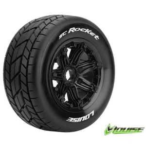 L-T3291B SC-ROCKET 1/5 SC TIRE SPORT / BLACK RIM HEX 24MM / MOUNTED (반대분)