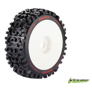 L-T3130SW B-PIONEER 1/8 Buggy Tire Soft Compound / White Rim / 본딩완료 (반대분)