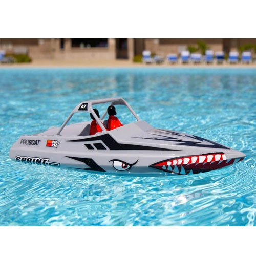 Sprintjet 9-inch Self-Right Jet Boat RTR, Silver 조종기 포함