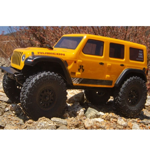 AXI00001T2 AXIAL 1/24 SCX24 2019 Jeep Wrangler JLU CRC Rock Crawler 4WD RTR, Yellow 미니트라이얼RC카