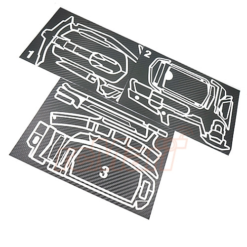 XS-59096 Xtra Speed Carbon Design Radio Sticker Black For Sanwa MT-44