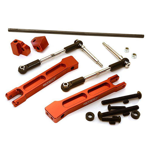 Rear Sway Bar Anti-Roll Bar Set for Traxxas X-Maxx 4X4 (Red)