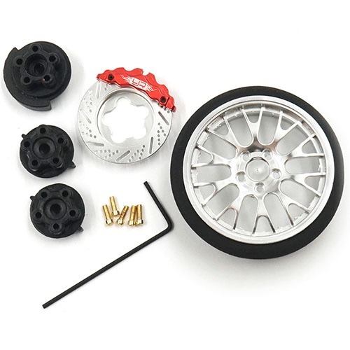 YA-0625SV Aluminum Transmitter Steering Wheel Set Silver Type A For Futaba KO Sanwa Flysky NB4