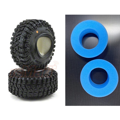 PRO1011200 Flat Iron XL 1.9&quot; G8 Rock Terrain Truck Tires w/Memory Foam for Front or Rear 1.9&quot; Crawler + 강화이너폼