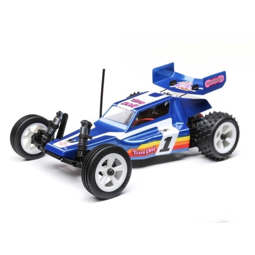 LOS01020T2 1/16 Mini JRX2 Brushed 2WD Buggy RTR, Blue