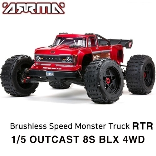 [초대형 1/5 몬스터 8셀 버전]ARA5810 ARRMA 1/5 OUTCAST 8S BLX 4WD Brushless Stunt Truck RTR