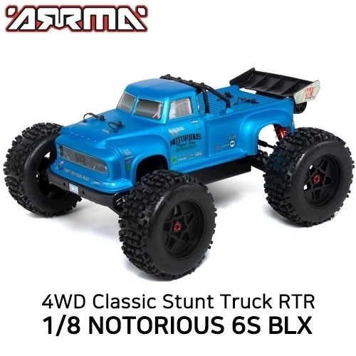 [최신버전]ARA8611V5T2 V5 ARRMA 1:8 NOTORIOUS 6S with Spektrum Firma RTR, Blue 100KM/H + 노토리우스