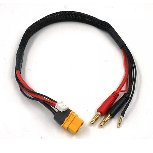 WPT-0150 XT60 CHARGE CABLE W/ 4MM PLUGS 35CM