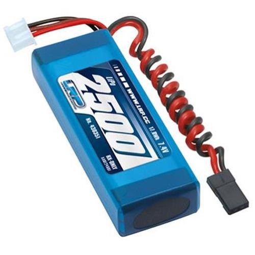 (XRAY, SWORK, Mugen, 어소시, 8ight-X, 서펜트) 430351 LRP LiPo 2500 RX-Pack 2/3A Straight - RX-Only - 7.4V