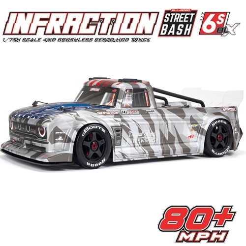 ARA7615V2T2 ARRMA NEW V2 1:7 INFRACTION Street Bash 6S BLX All-Road (SILVER) 인프렉션