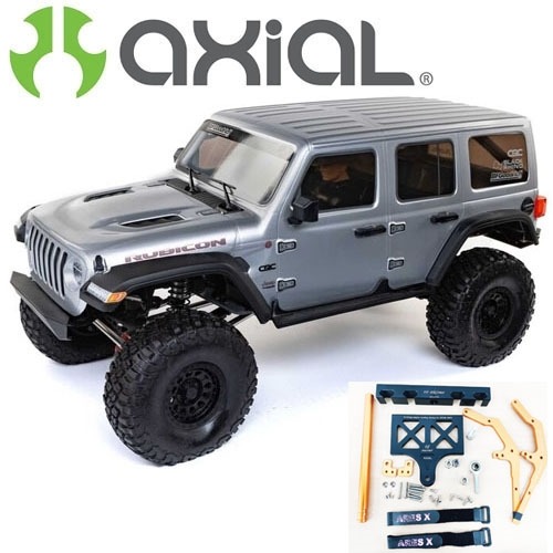 [역대급 초대형 라클차량+웨건링크 묶음세트]1/6 SCX6 Jeep JLU Wrangler 4WD Rock Crawler RTR: Silver+웨건 링크 콤보세트