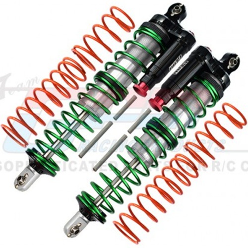 TXM12170/LA-S-G 2개입 X-Maxx Aluminium 6061-T6 Front/Rear L-Shape Piggy Back (Built-in Piston Spring) Adjustable Spring Dampers (L=210mm) (트랙사스 7761, 7761R 옵션)