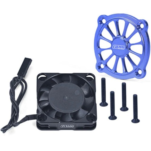 MGO018FAN-B Aluminum 6061 Motor Heatsink w/Metal Frame Cooling Fan and Protective Cover for Arrma Gorgon 4x2