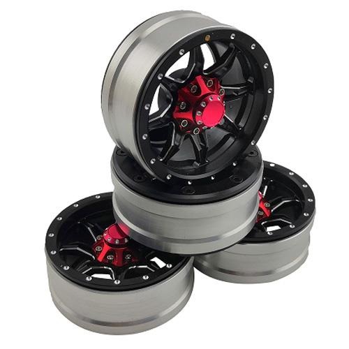 (4PCS 한대분, 메탈 비드락 휠) 1.9&quot; Aluminum Beadlock Crawler Wheels 4pcs - Spider GTCW01901B