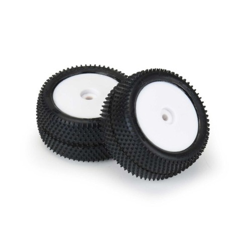 PRO829713 1/18 프리즘 리어 카펫 Mini-B 타이어 장착 8mm 화이트 휠 (2) (#8297-13)