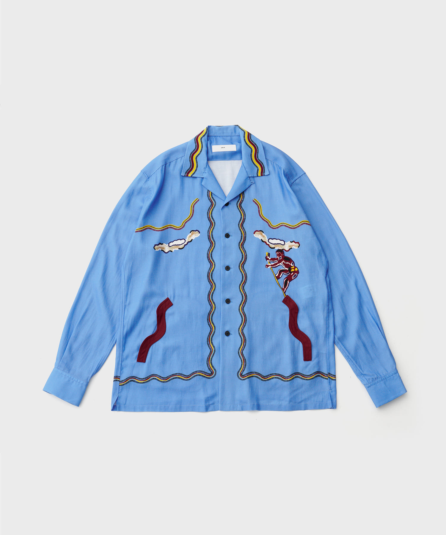 Panel Print Shirt (Light Blue)