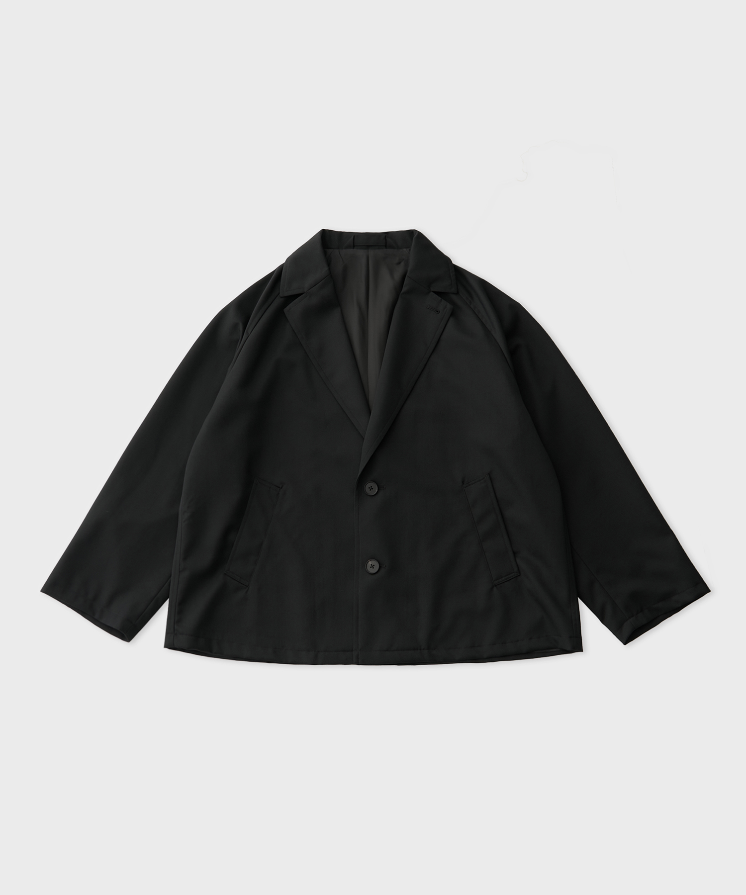 Oversized Welt Pocket Jacket (Black)