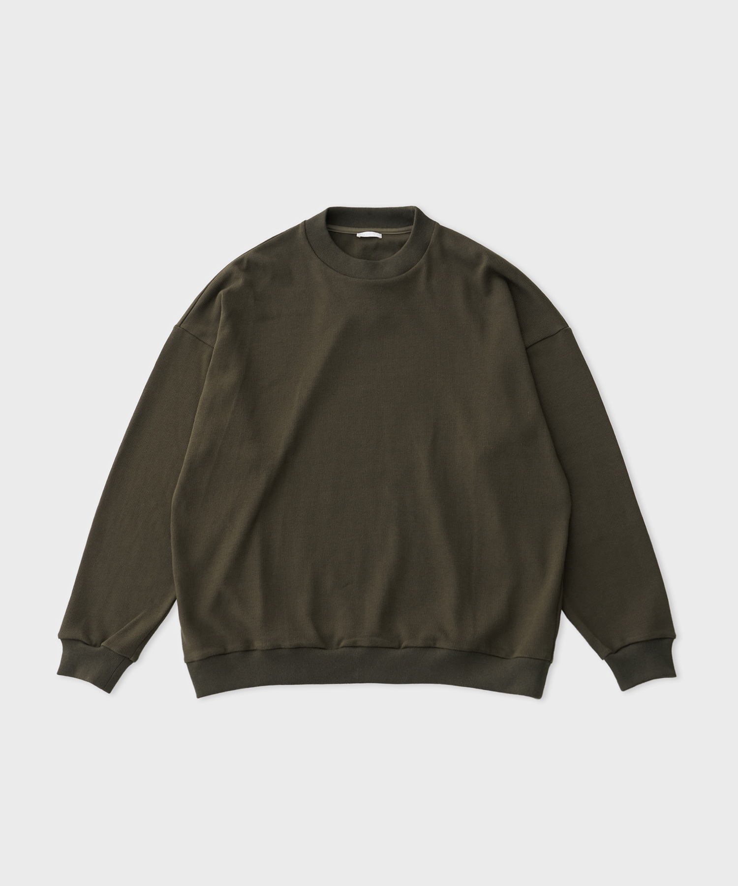 Cotton Wide Sweat Shirt (Khaki)