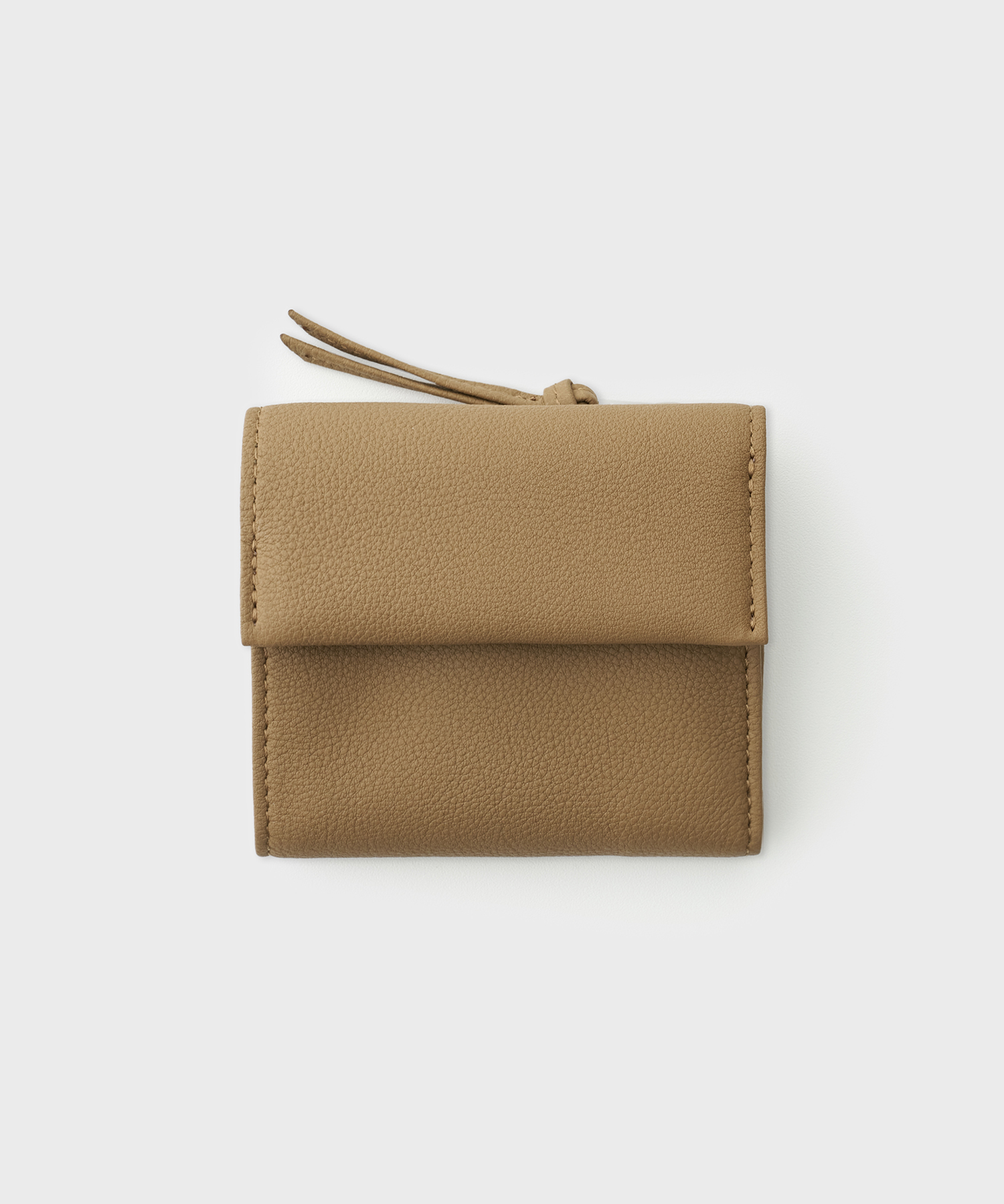 Bubble Calf Mini Wallet (Taupe)