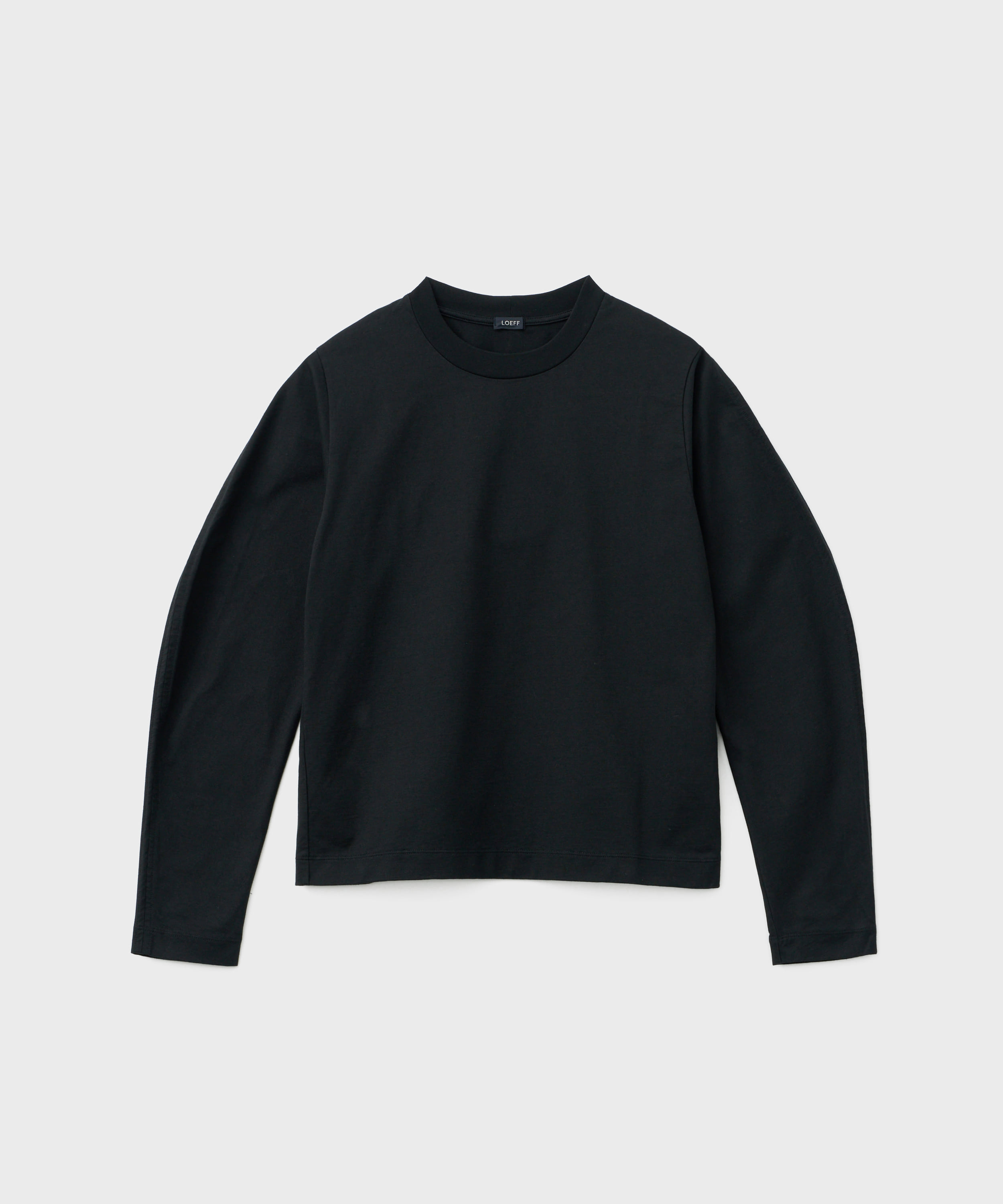 LF Organic Cotton Crescent Sleeve Cropped Cut LS (Black)