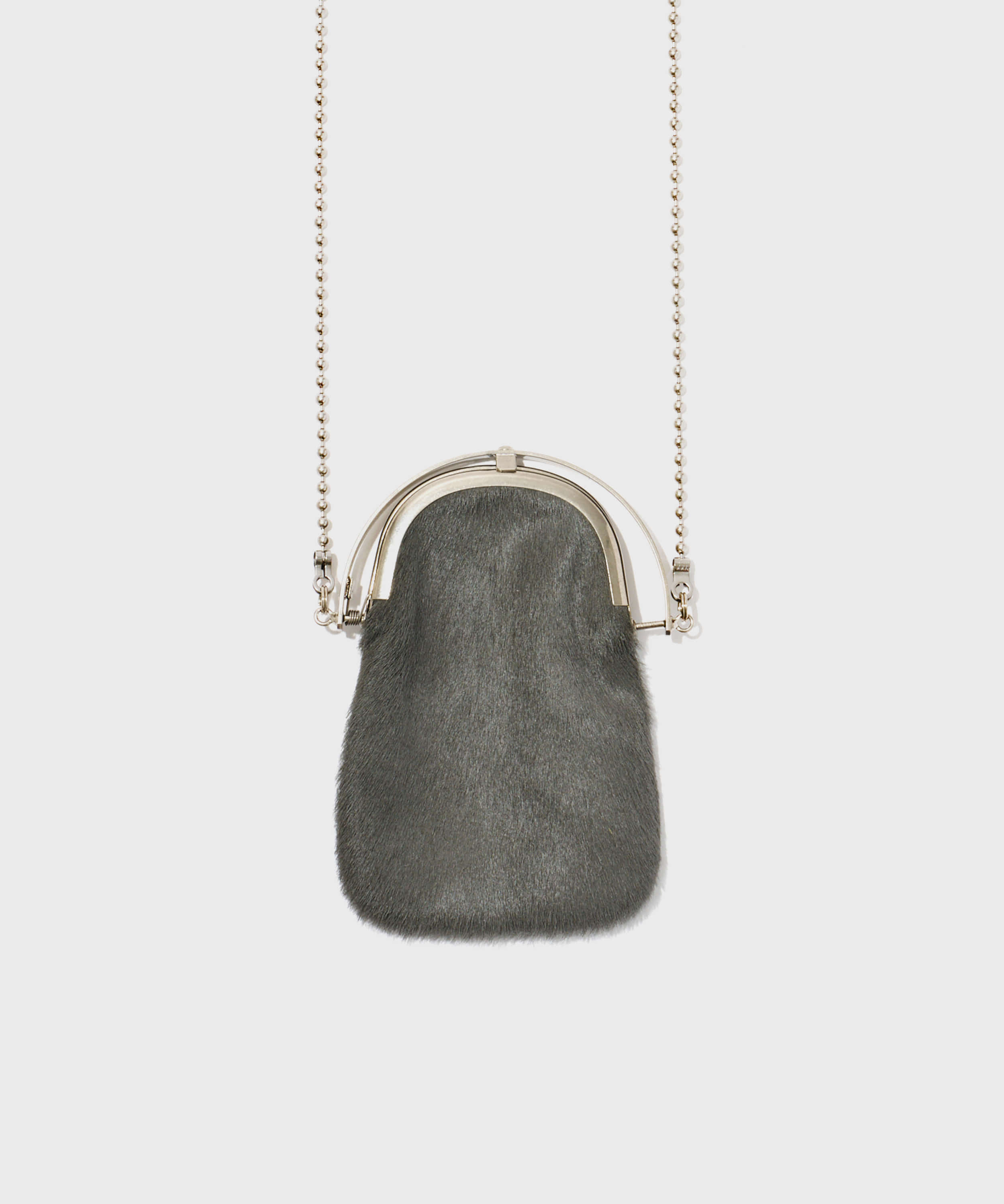 ODD Chain Frame Purse Hair Calf (Gray)