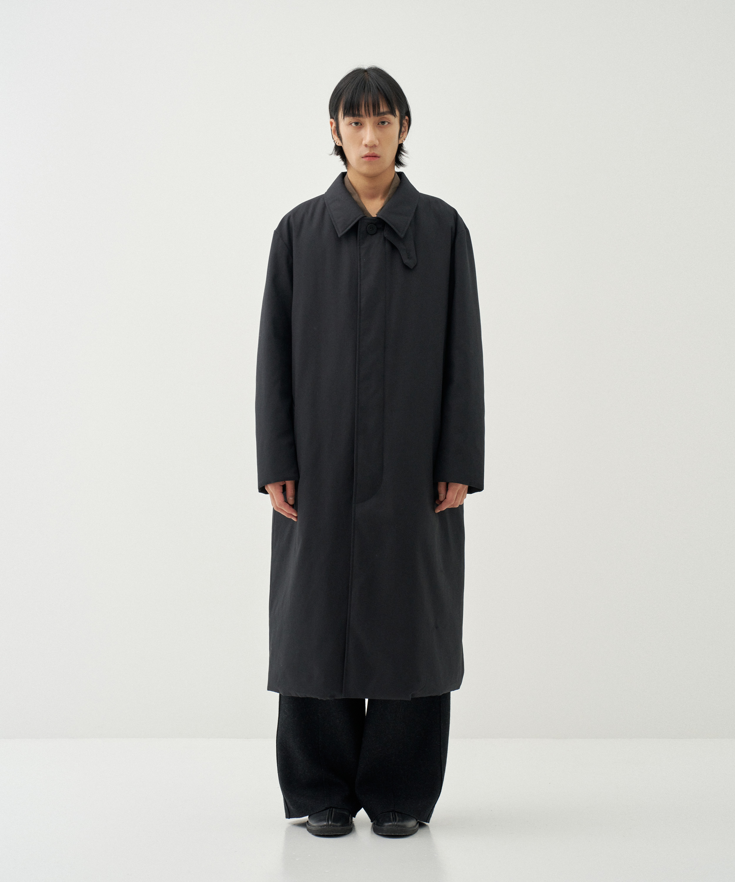 Cotton Gabardine Coat (Black)