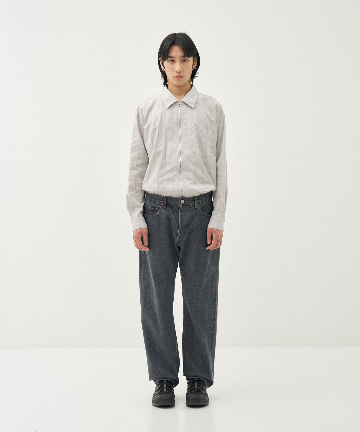 Straight 5 Pocket Pants (Medium Gray)