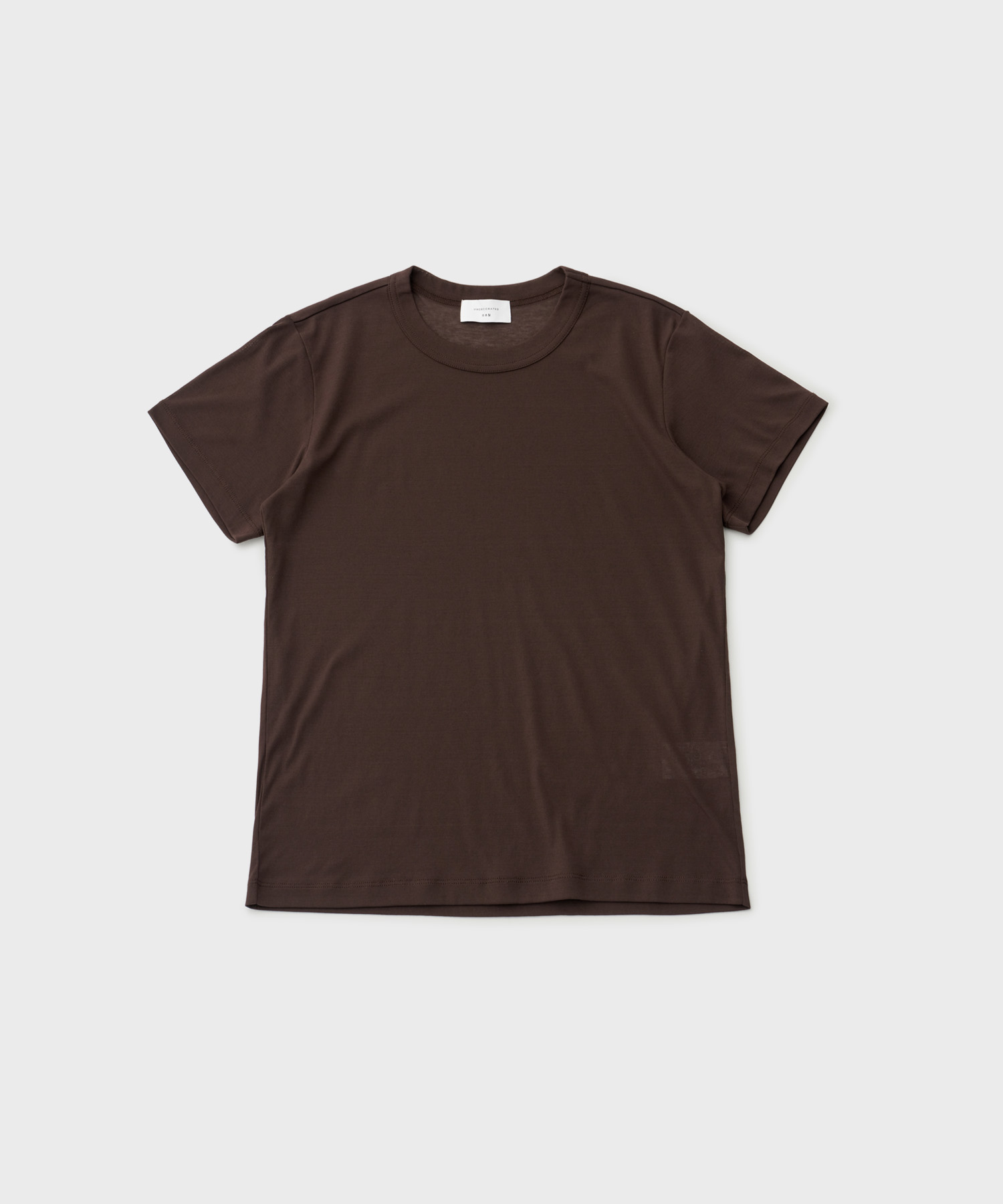 Sheer Cotton Mini T-Shirt (Brown)