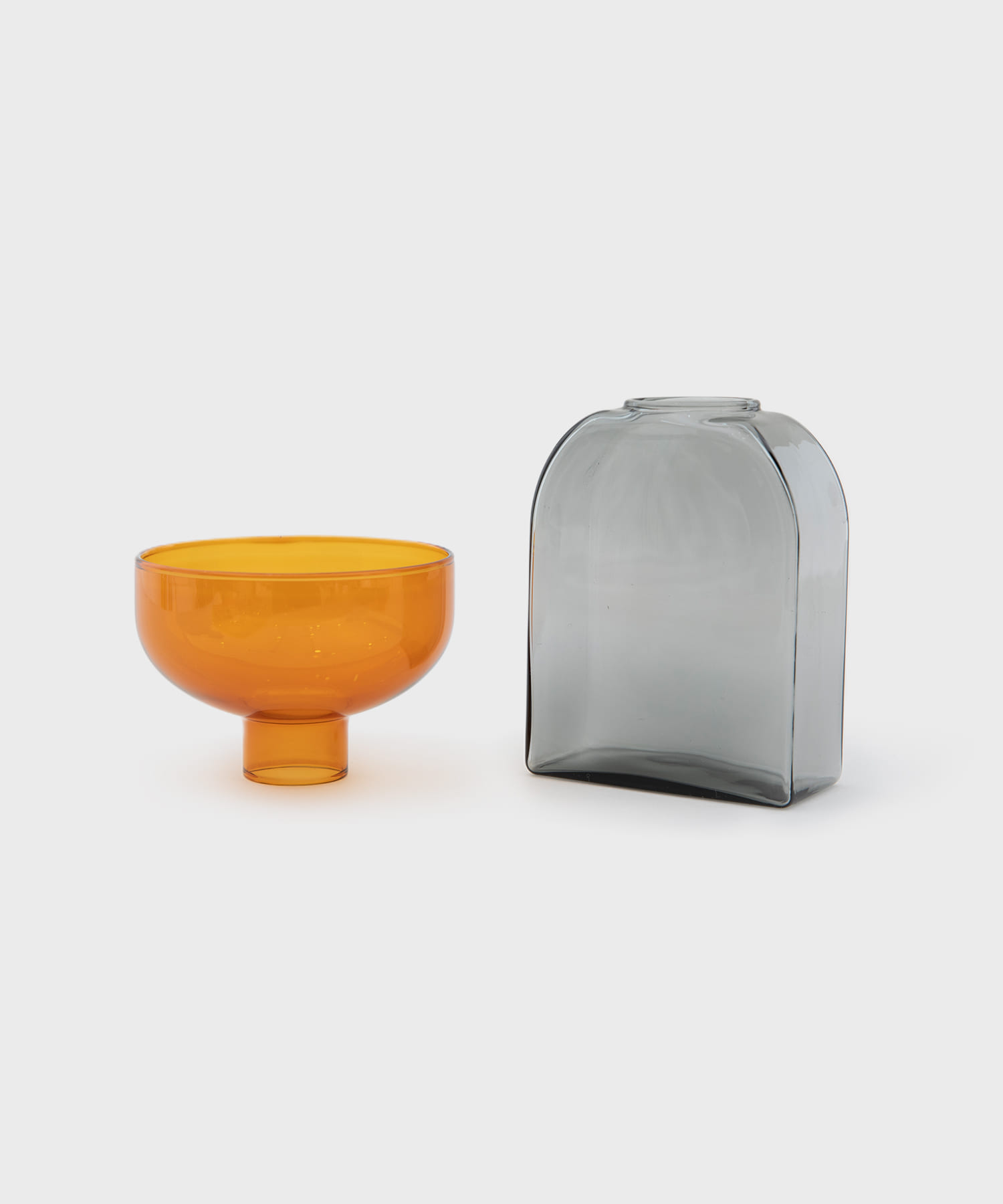 TWO TONE VASE Square (Amber×Gray)