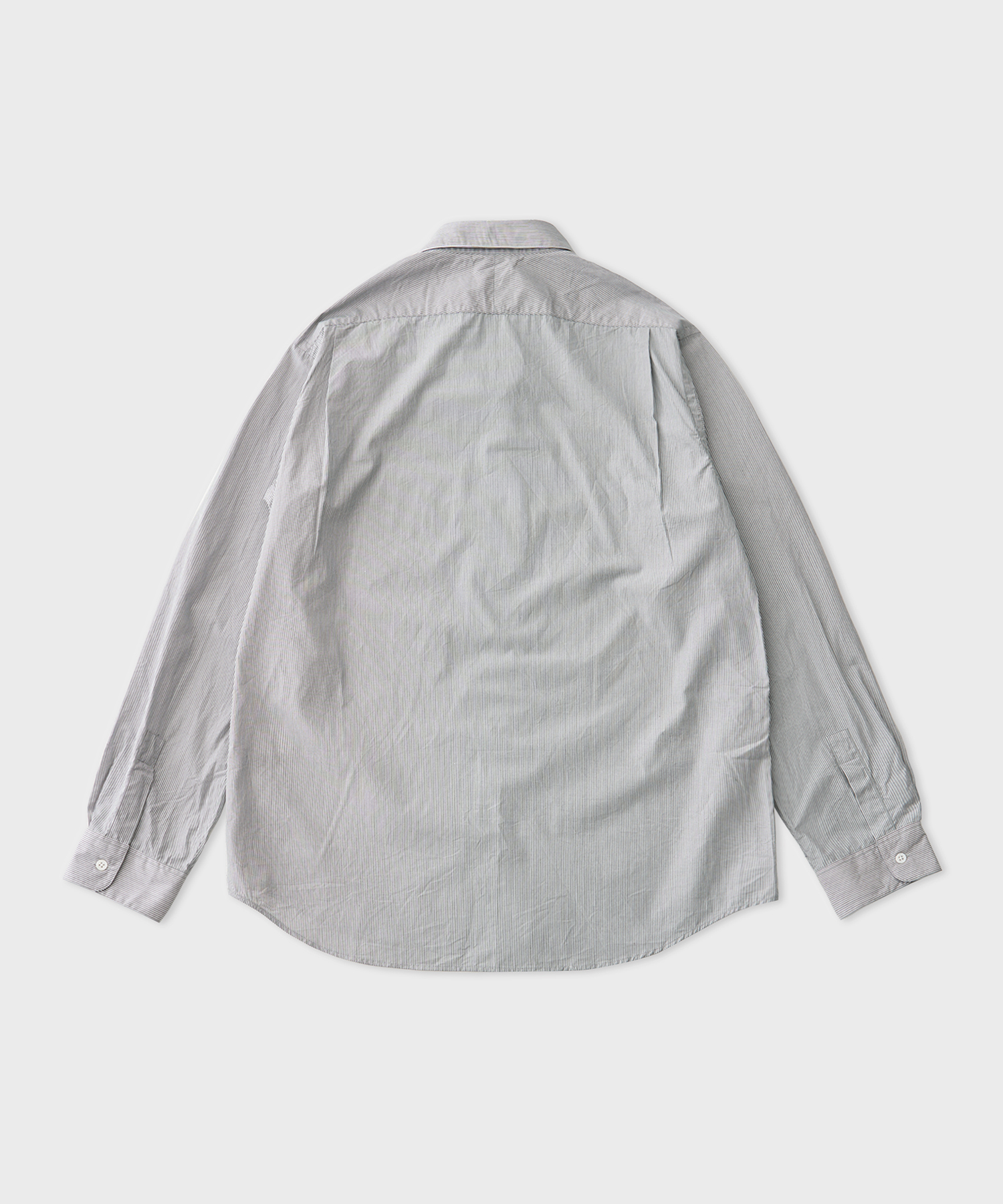 Regular Collar Stripes Shirt (White Black)