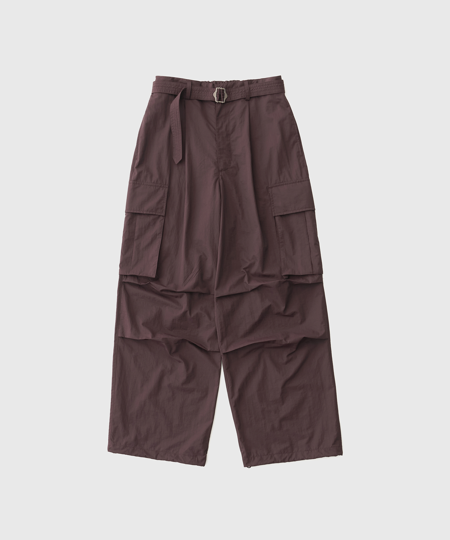 Parachute Belted Pants (Burgundy)
