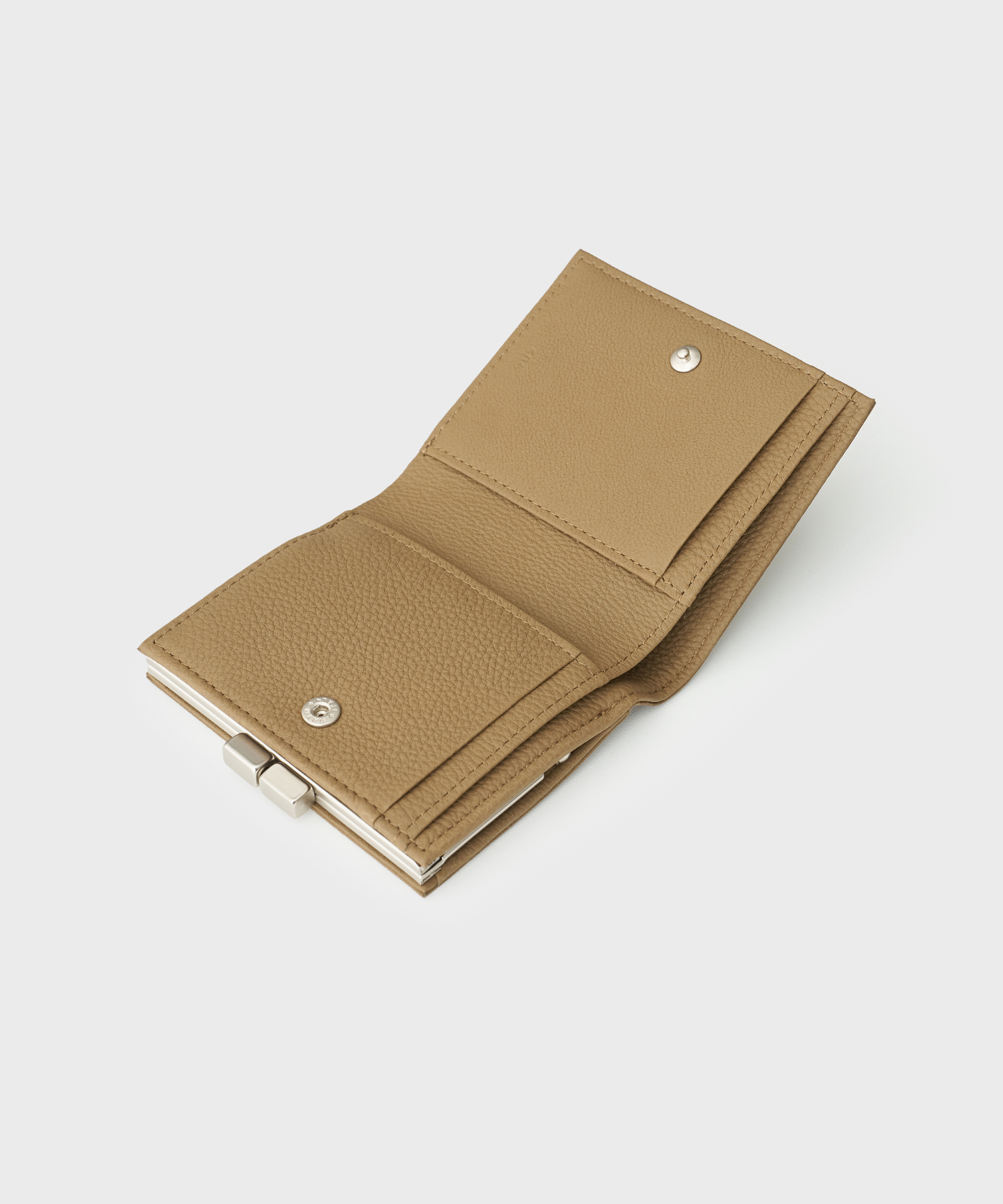 Bubble Calf Flame Wallet (Taupe)