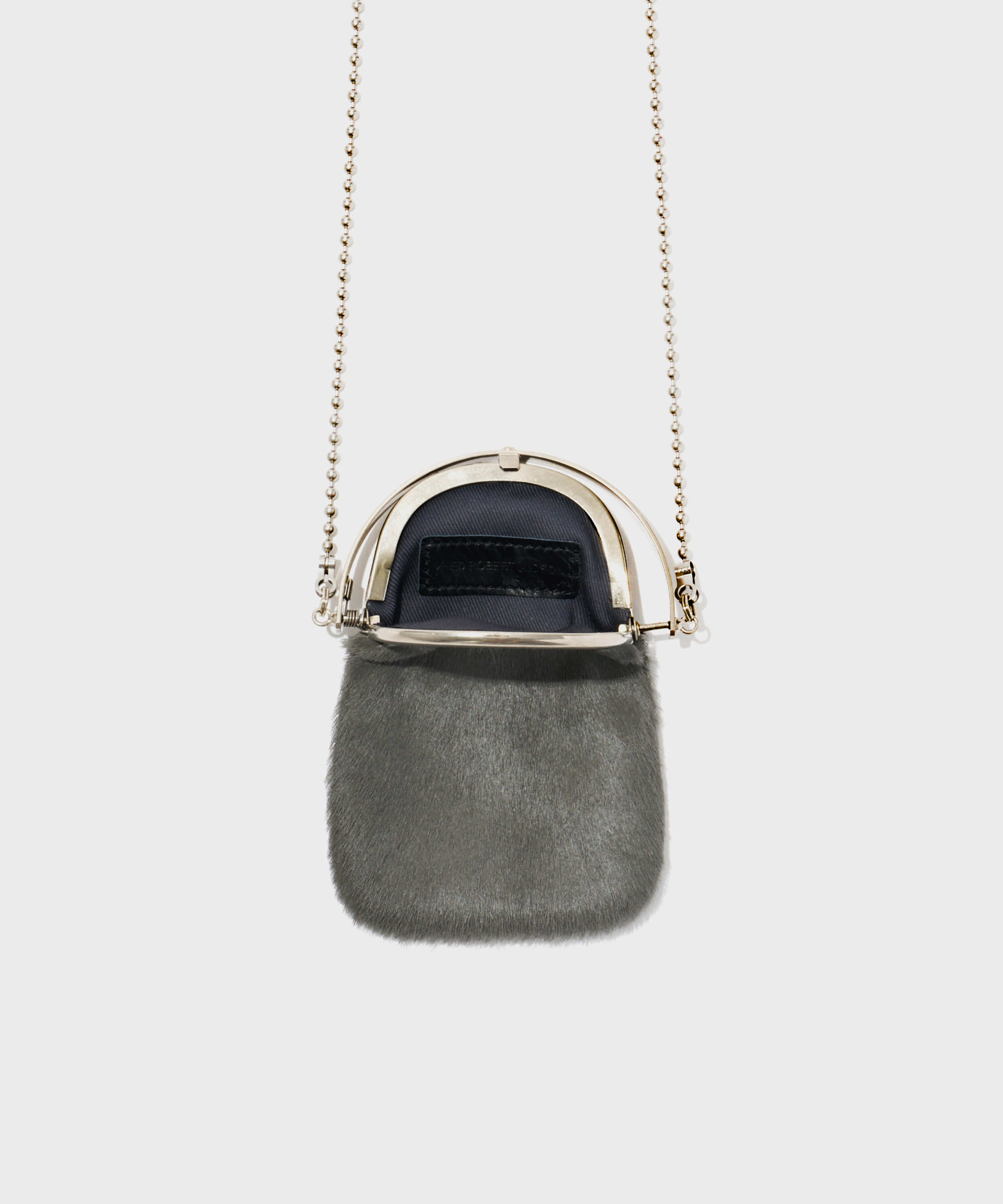 ODD Chain Frame Purse Hair Calf (Gray)