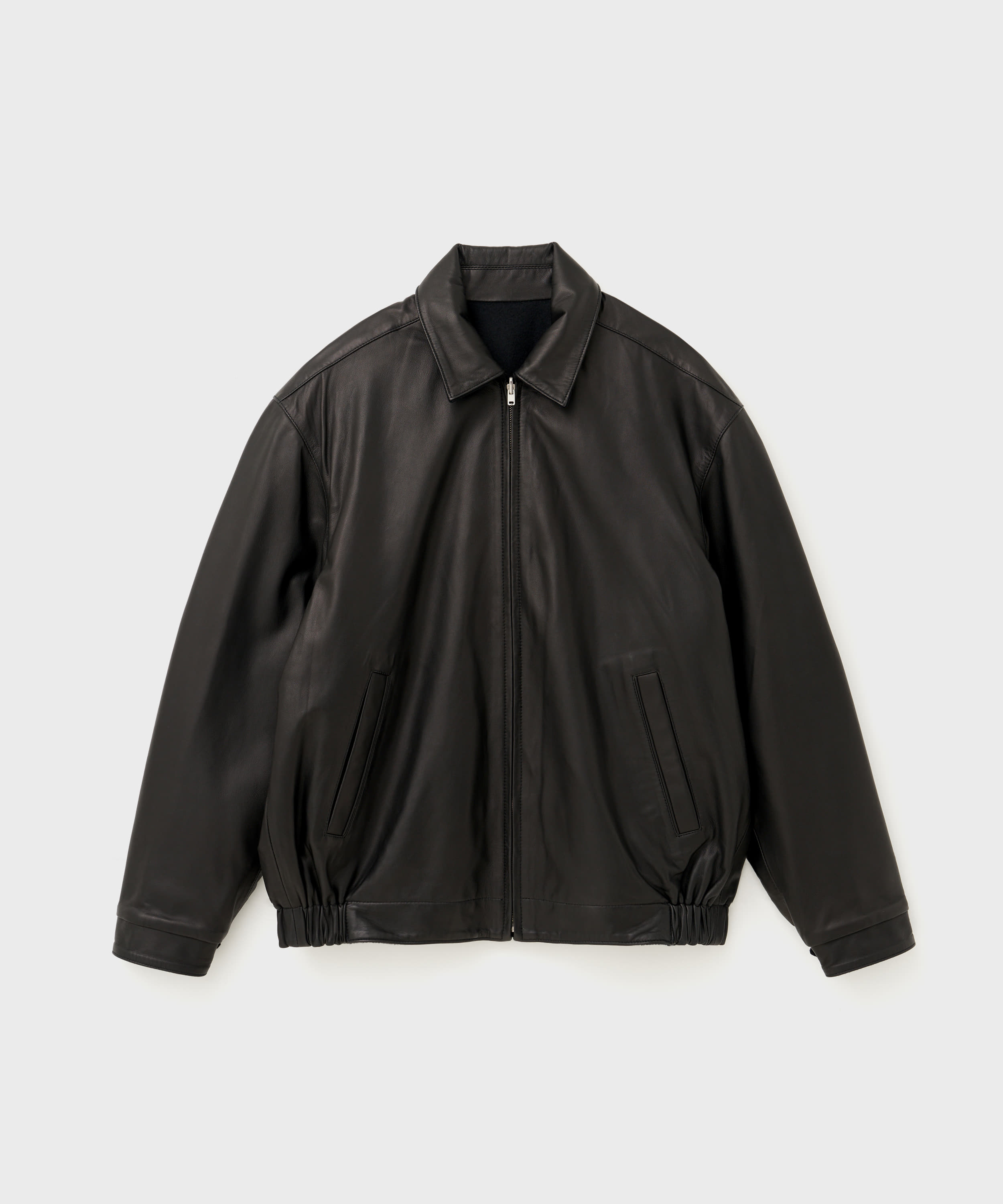 Reversible Leather Blouson (Black)