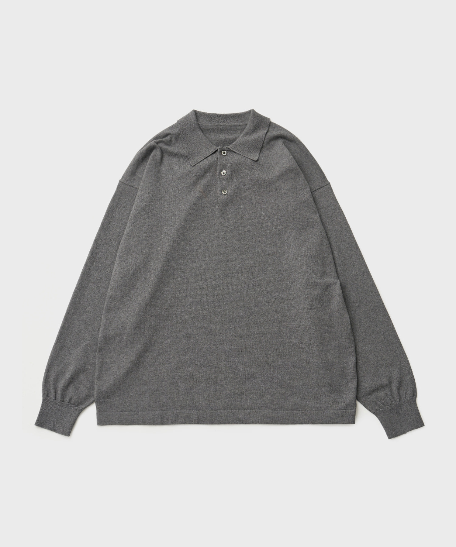 L/S Knit Polo (Gray)