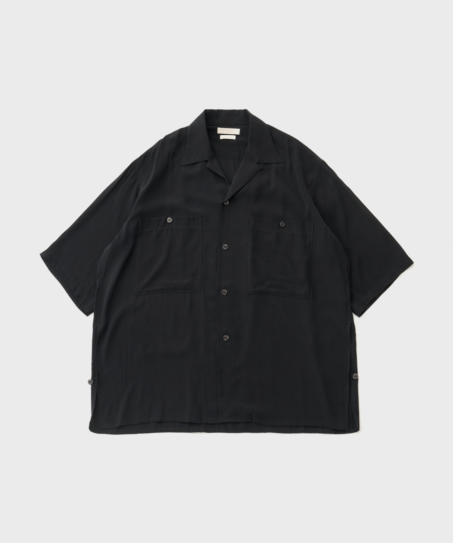 Open Collar Shirt (Black)