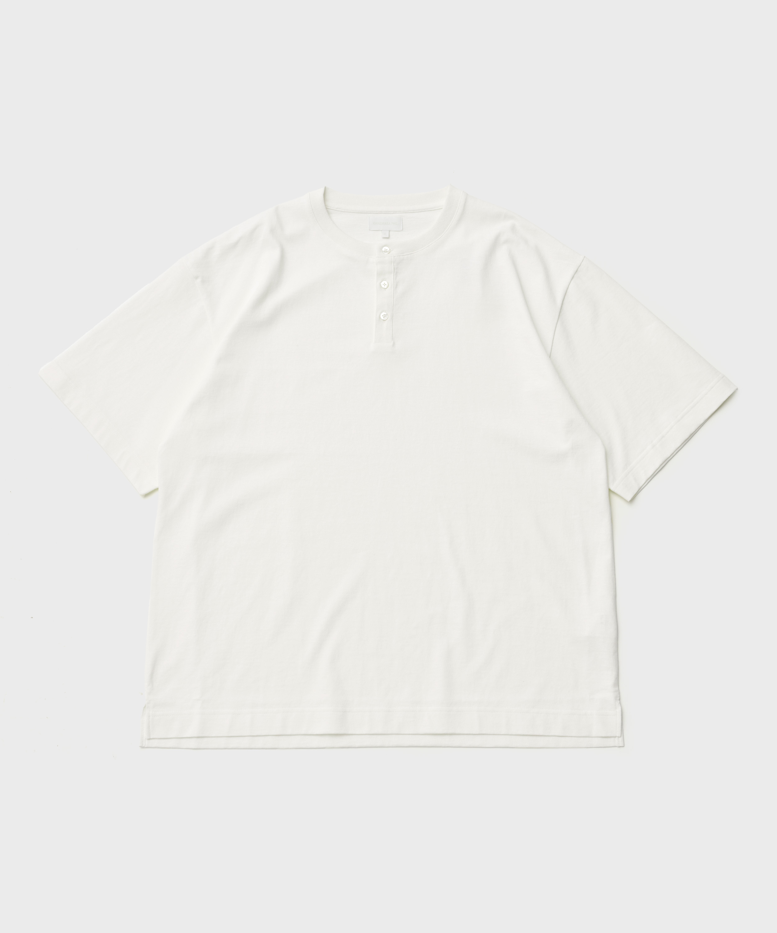 22G Air Spinning Henley SS Tee (White)