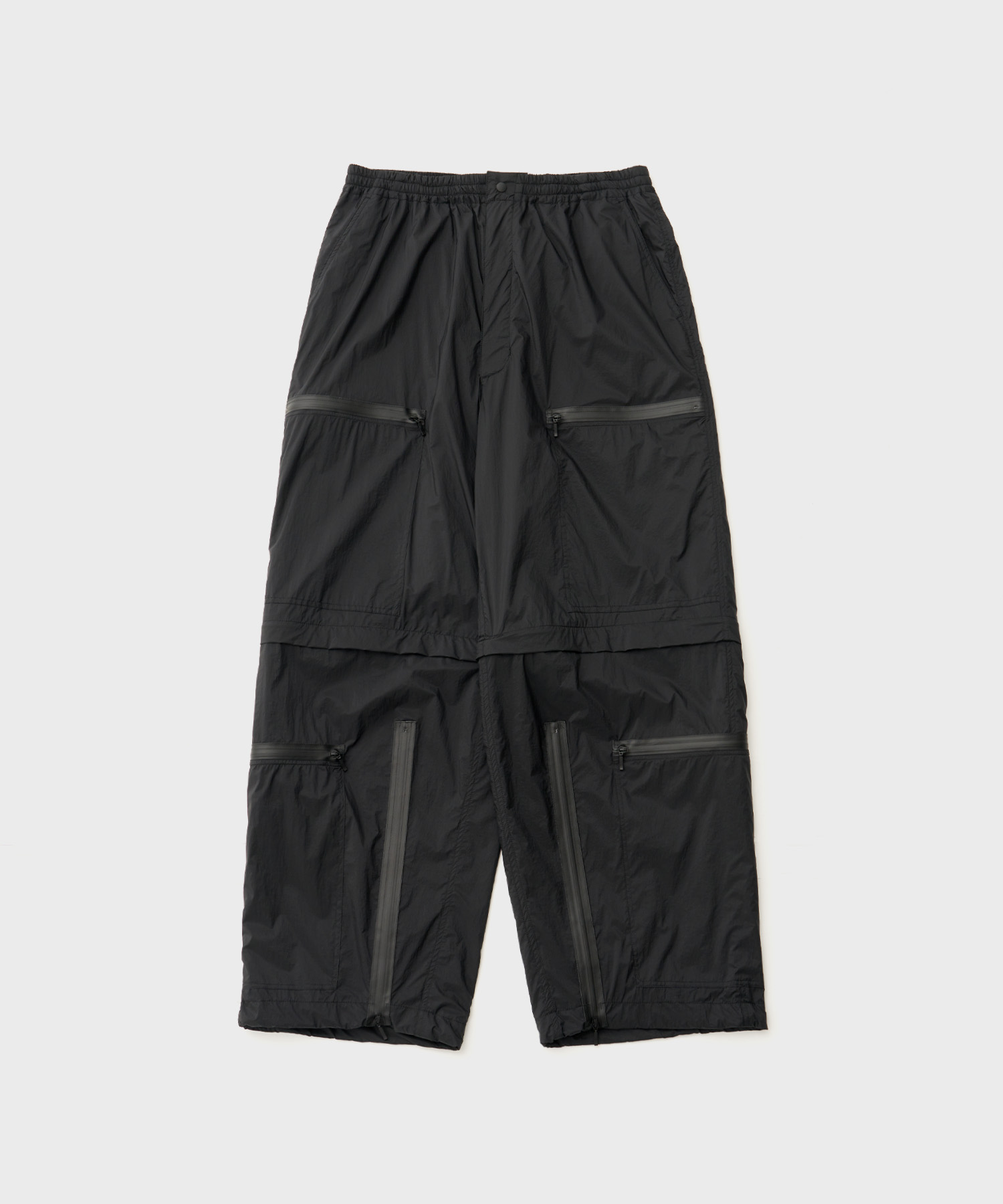 Nylon Convertible Easy Pants (Black)