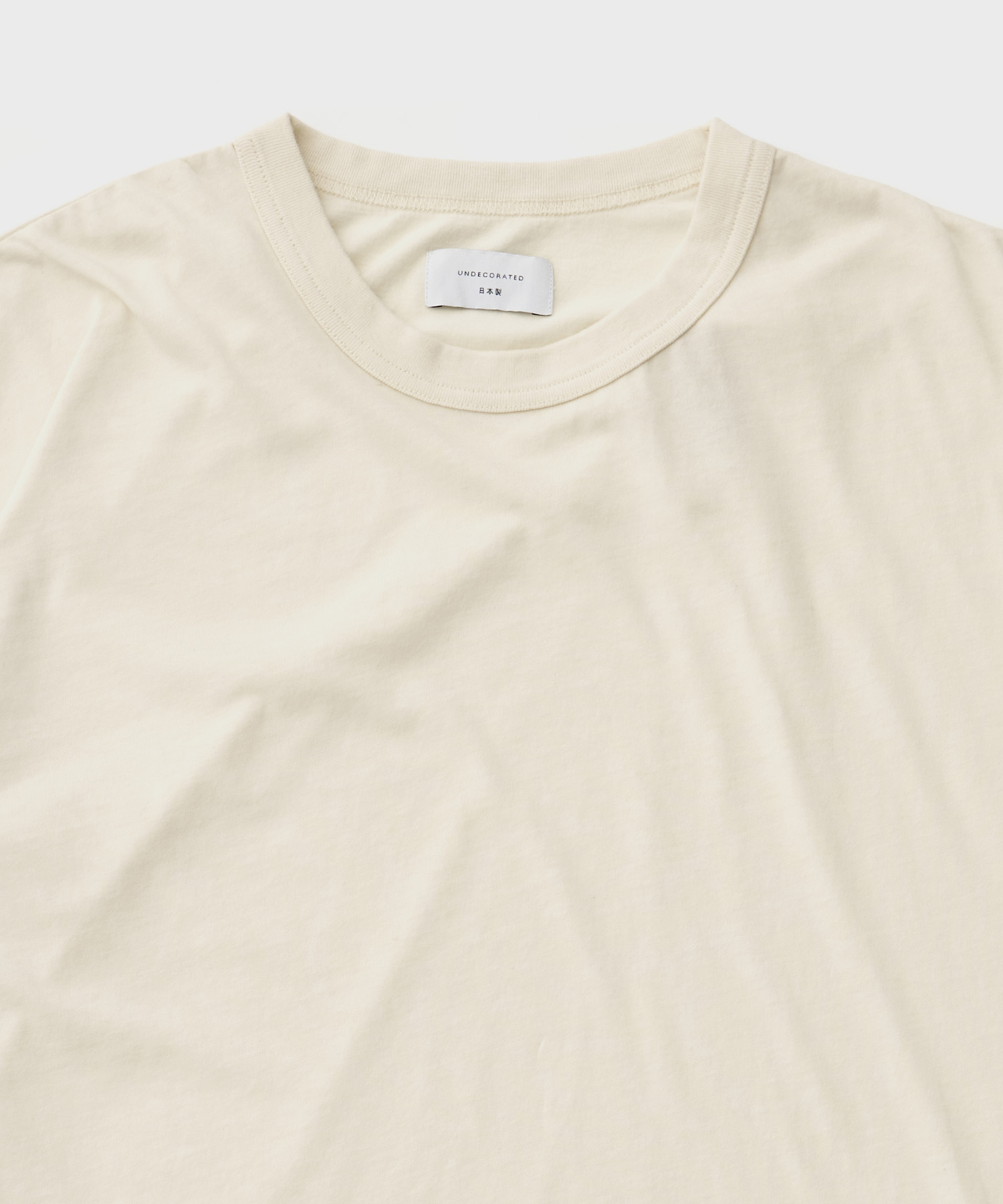 (w) Creamy Cotton S/S T-Shirt (Ivory)