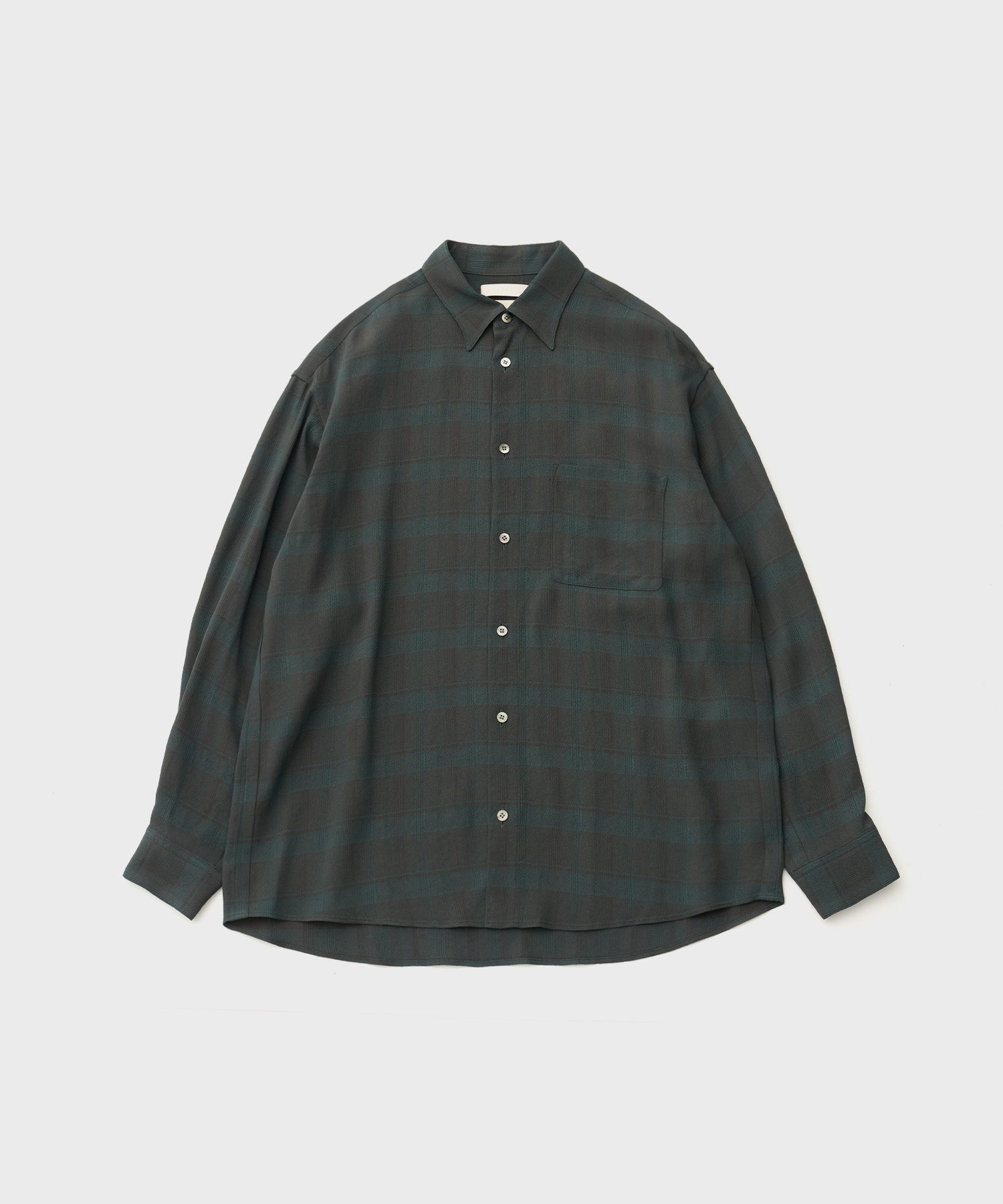 Plaid Jacquard Shirt (Charcoal)