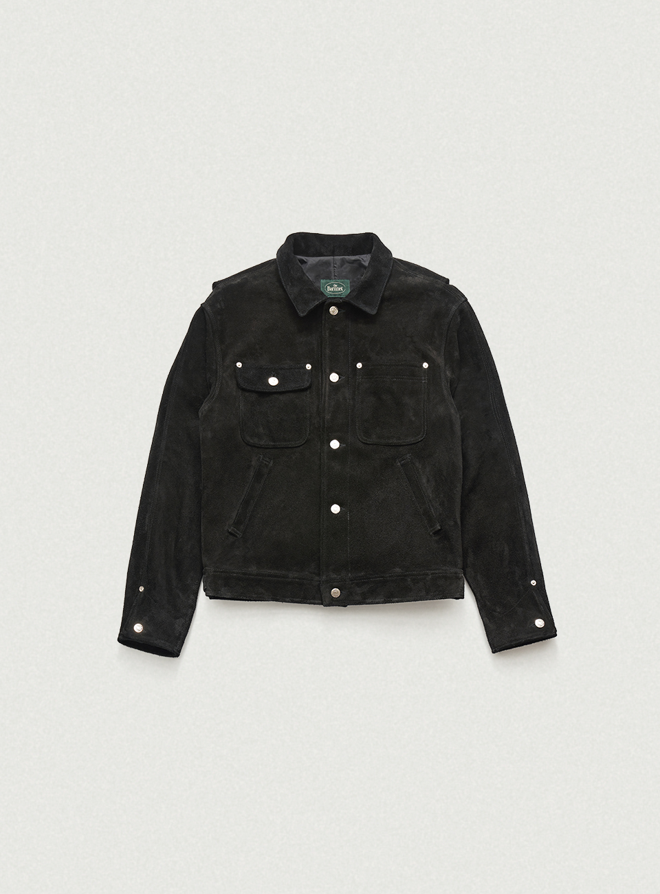 Black Sheriff Suede Trucker Jacket