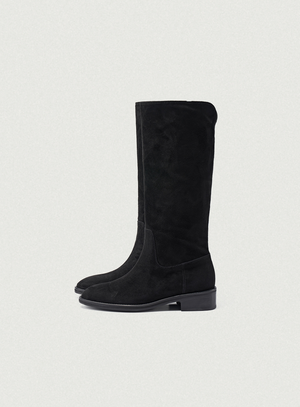 Black Suede Riding Boots