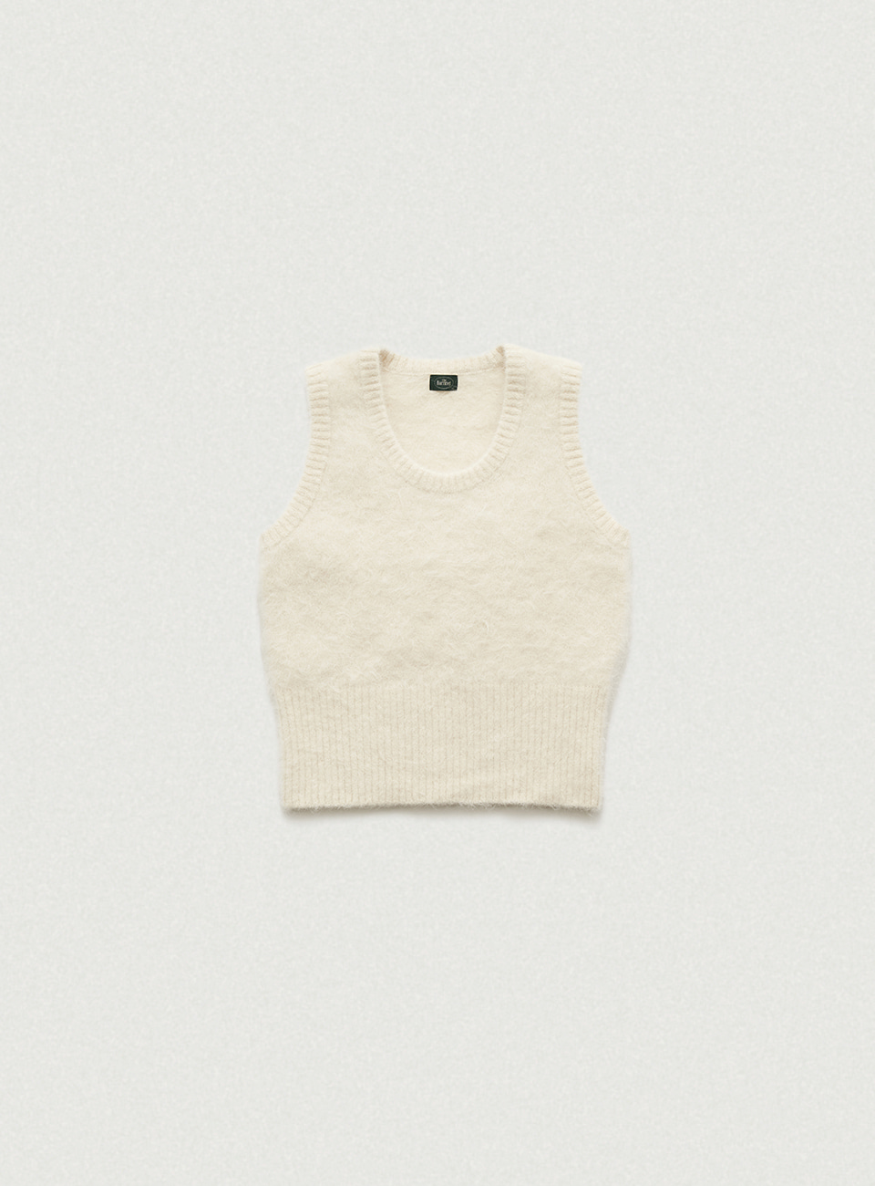 Ivory Alpaca U-Neck Knit Vest