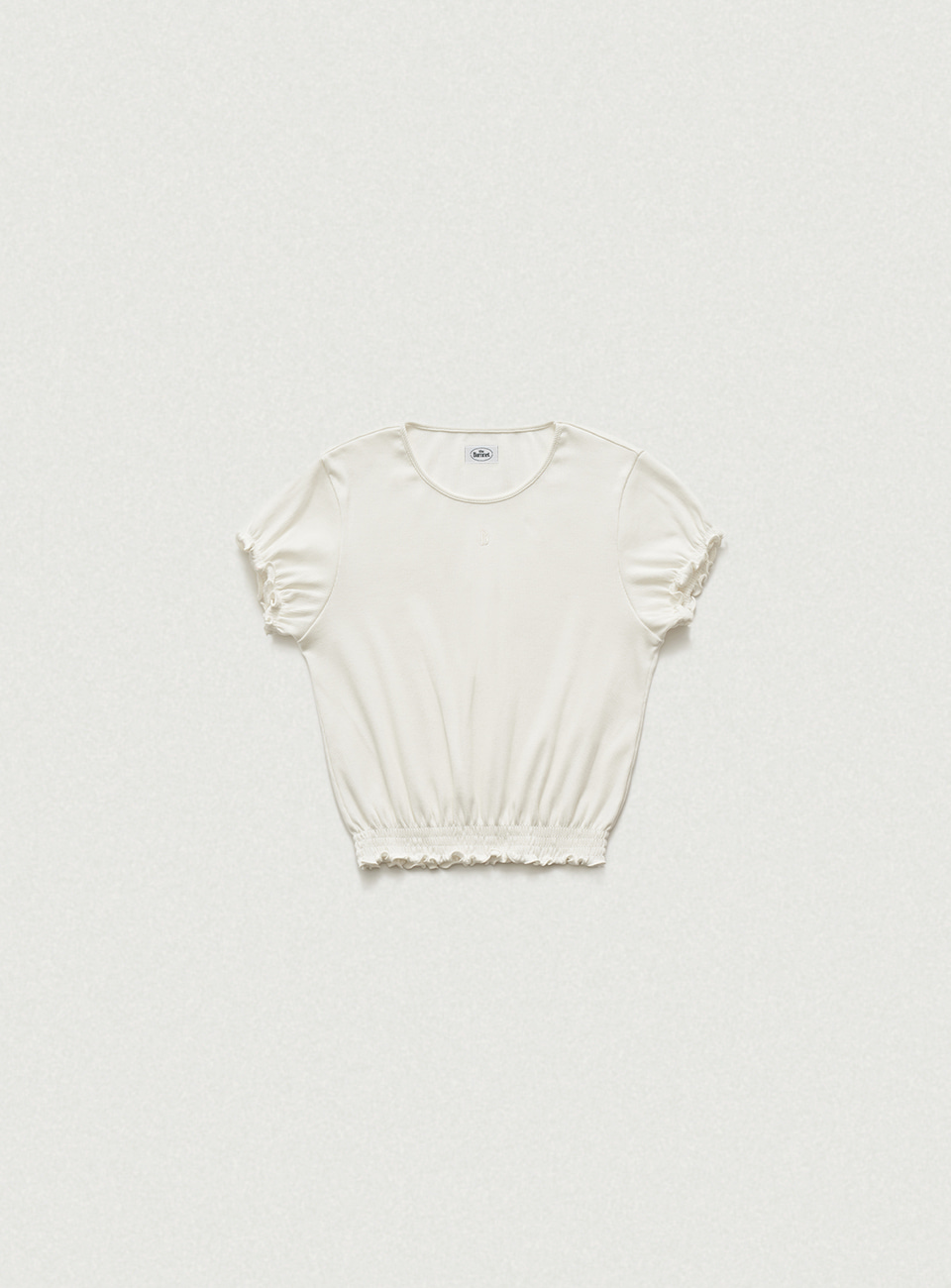 White Lettuce-Hem T-Shirt
