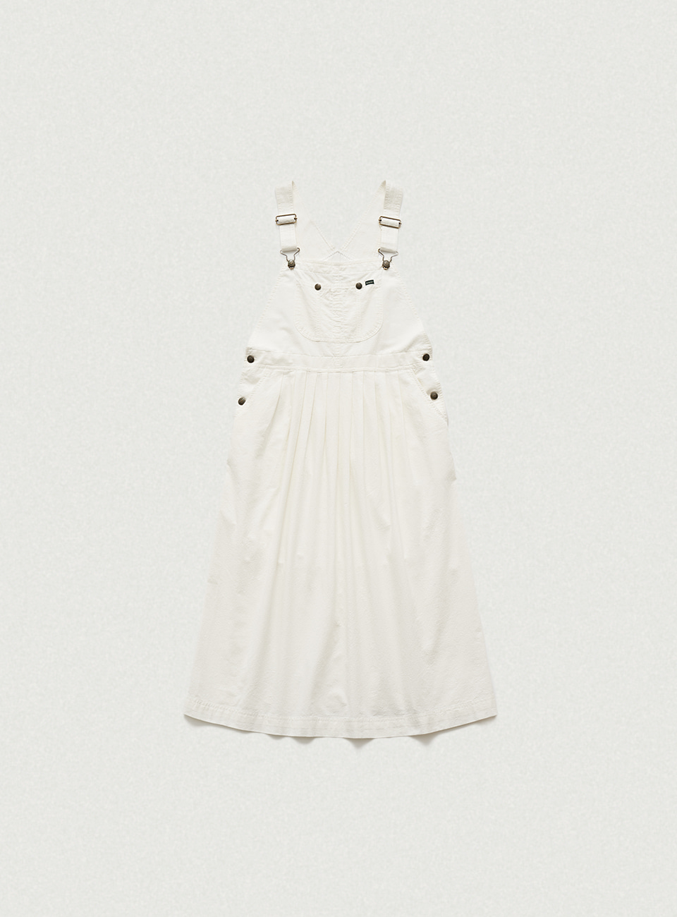 Ivory Cotton Gardener Overall Dress