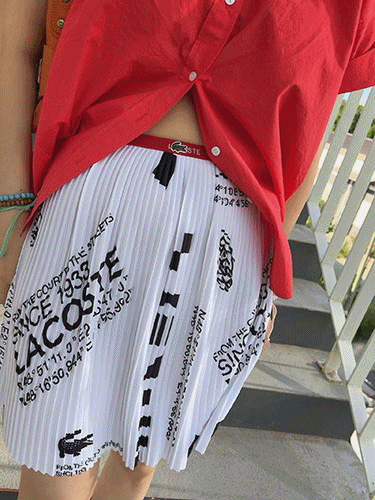 [모델언니 개인 소장품 기획전] (새상품) 라코스테 printing skirt