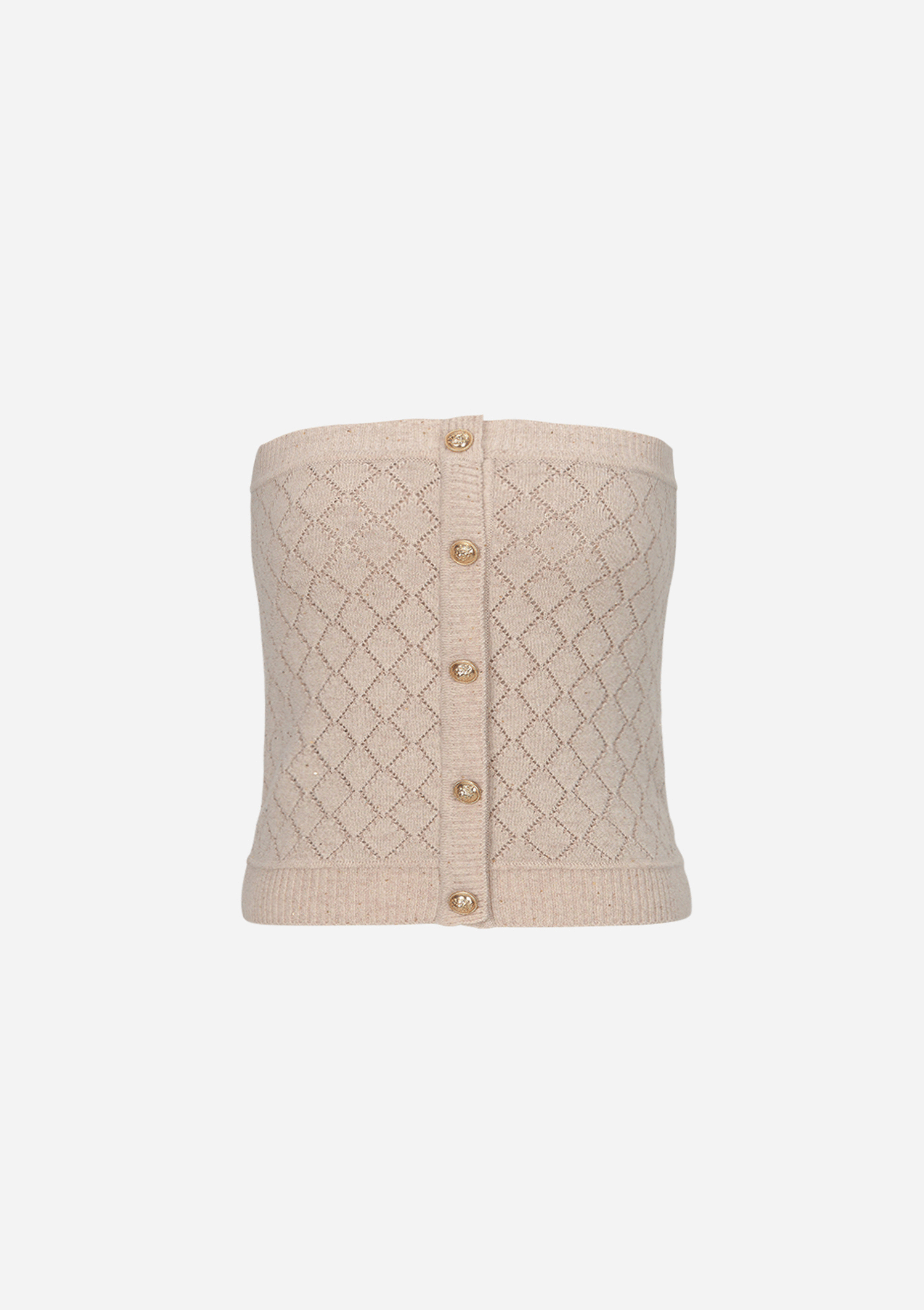 [EXCLUSIVE] Pearl sequins tube top knit
