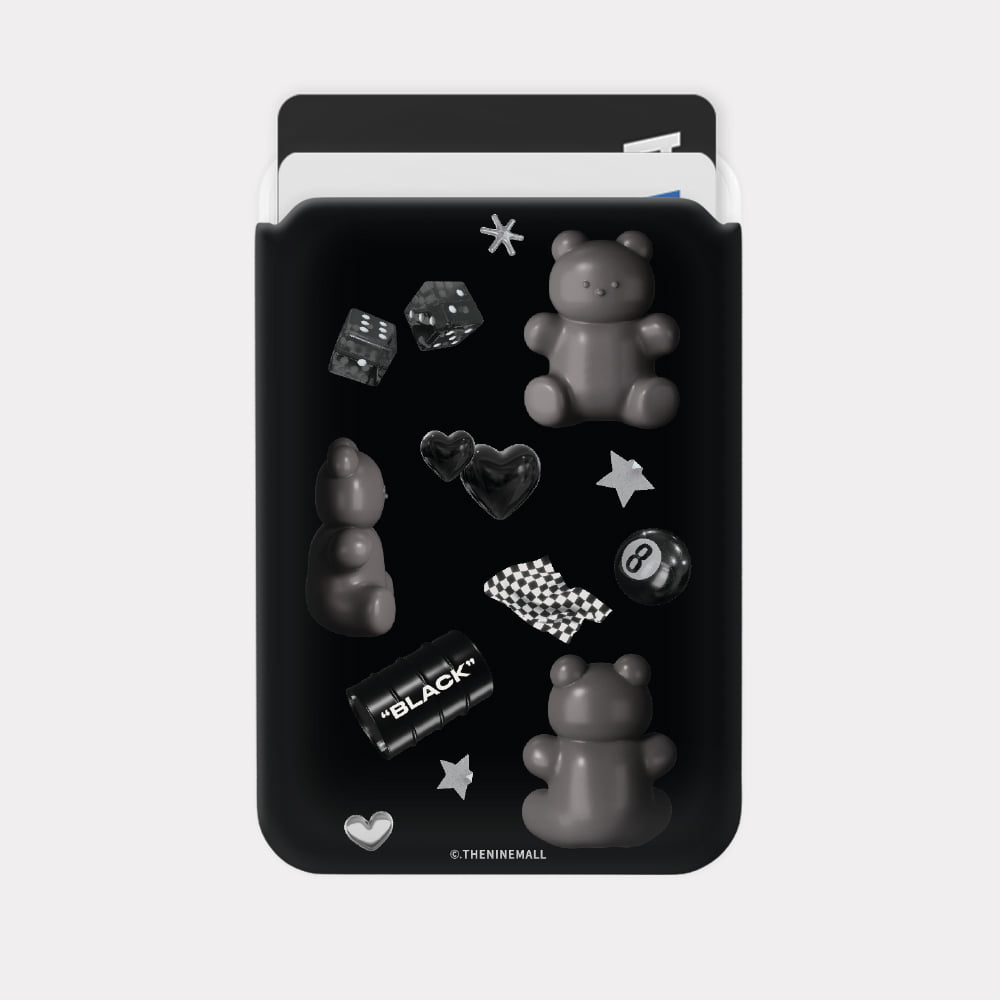black objet sticker [맥세이프 카드슬롯]