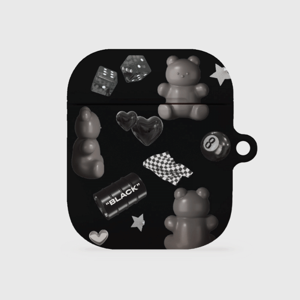 black objet sticker [hard 에어팟케이스 시리즈]